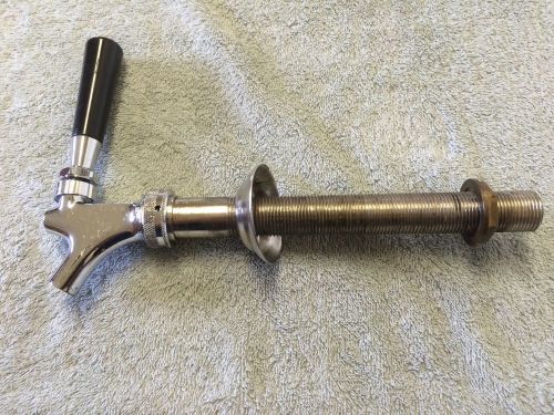 Draft Beer Faucet Complete 8&#034; Shank &amp; Handle Superior Brand Vintage Clean