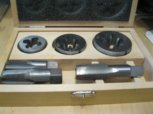 Pipe Tap and Die Set  New  in  Wooden box