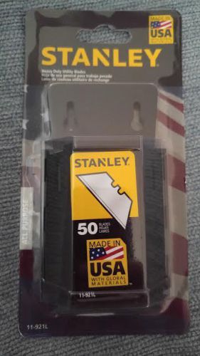 New In Pkg - Stanley Heavy Duty Utility Blades - 50 Blades - Dispenser Packaging