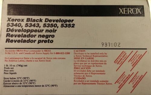 New Genuine Xerox 5R311 Black Developer 5340 5343 5350 5352