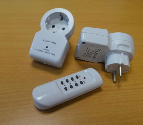 Wireless Remote Control adapter AC Power Plug Wall Outlet Switch EU 220v socket