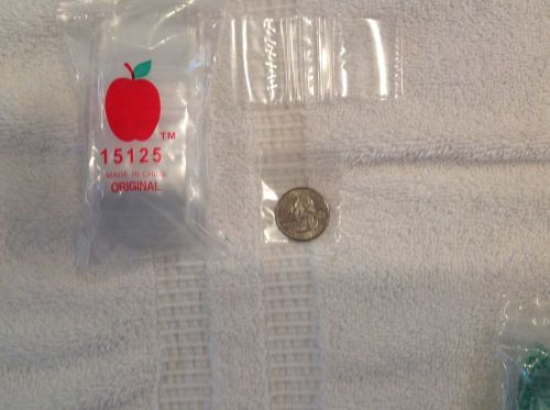 15125 Orig Apple 2.5mil Mini Ziplock Baggies (1.5&#034;x1.25&#034;) (2 pk/200bags) Clear