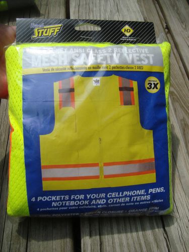 Truck Stuff HD 4-Pocket ANSI Class 2 Reflective Mesh Safety Vest 3X