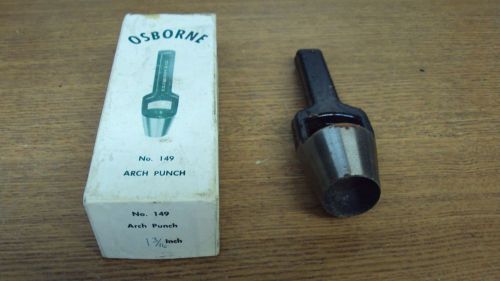 CS OSBORNE 1 3/16&#034; IN NEW HD ARCH PUNCH HOLE LEATHER GASKET CUTTER NO. 149  USA