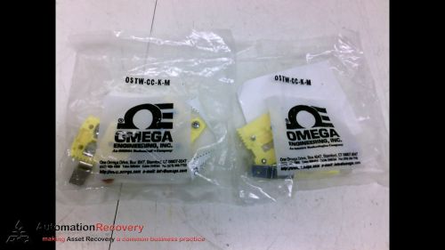 OMEGA OSTW-CC-K-M - PACK OF 2 - THERMOCOUPLE CONNECTOR, NEW