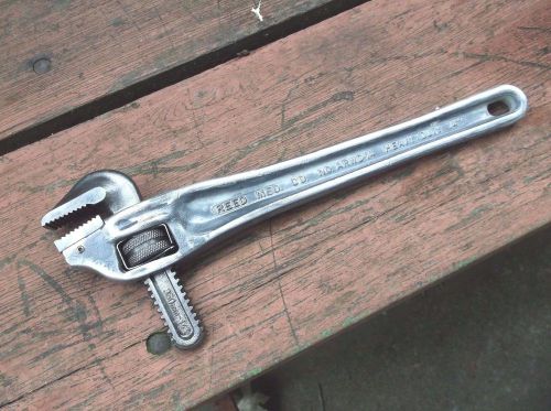Nice reed 14&#034; heavy duty aluminum offset pipe wrench from a kansas estate for sale