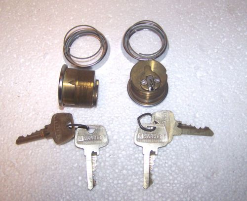 Lot of 2 Sargent cylinder locks New w/ 2 keys each KA