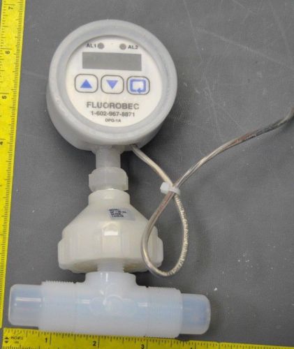 FLUOROBEC DPG-1A DIGITAL PRESSURE GAUGE W/PARKER PFA PROTECTOR +EXTRA