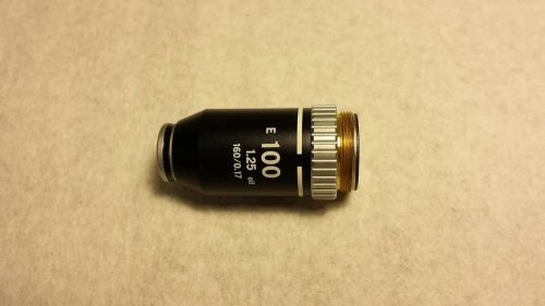 NIKON 100X MICROSCOPE OBJECTIVE LENS- OIL IMMERSION WITH LENS CASE