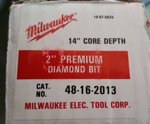 Milwaukee 48-16-2013 / 2-Inch Premium Diamond Core Bit Brand New.