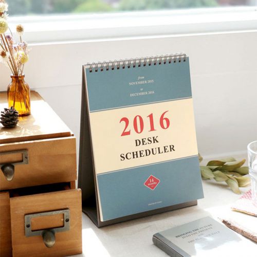 ICONIC - 2016 Desk Scheduler - Year 2016 - Desktop Tabletop Calendar / Scheduler