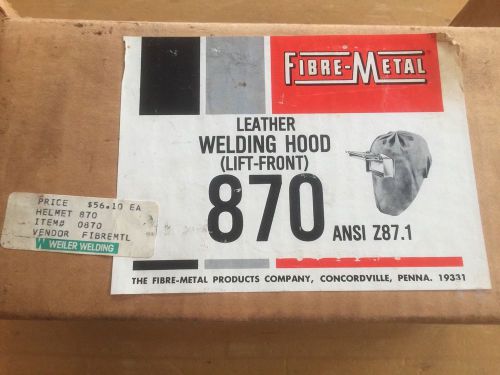 Leather fixed lens welding hood helmet lift-front for sale