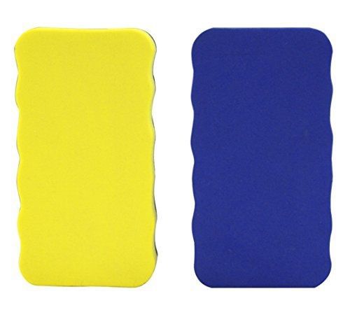 Attmu Magnetic Whiteboard Dry Erasers, 2.2 x 4 Inches, Set of 12 - 6 Blue and 6