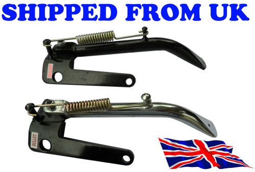 BRAND NEW ROYAL ENFIELD BULLET CHROME  PLATED &amp; BLACK SIDE STAND @ UK