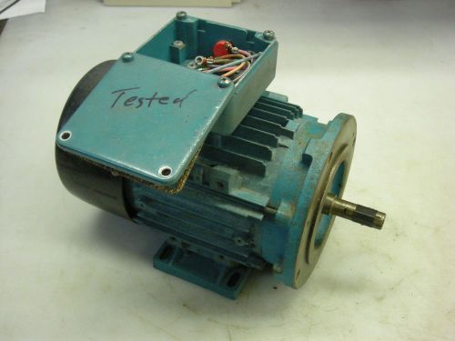 Brook Hansen 3/4 HP Electric Motor 3400 RPM 208-230/480 VAC 3 Phase L56C Frame