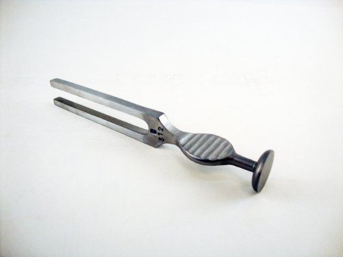 Medical Style Tuning Fork, 512 Hz, Solid Machined Steel with Base