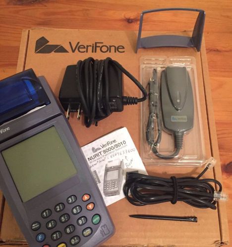 VeriFone Nurit 8020 GPRS W/adapter AND Ext Modem Credit Card Terminal FREE XTRAS