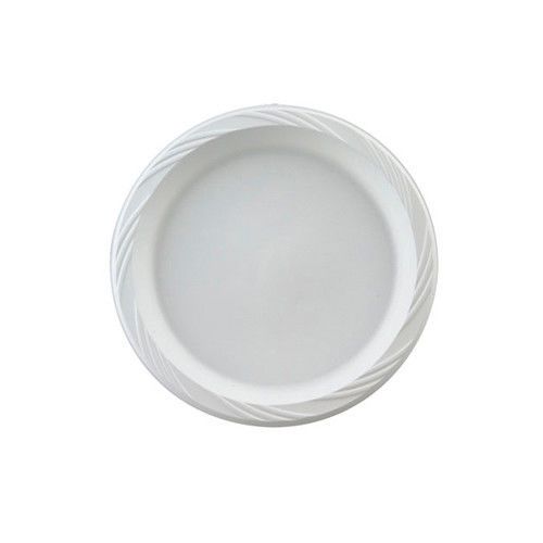 Chinet 10.25&#034; Round Plastic Plates in White