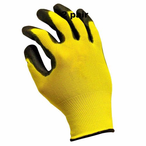 Fg firm grip work gloves yellow size l 2 pair -  new without tags 5510 for sale