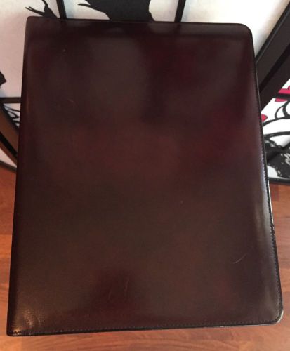 Bosca old leather brn executive portfolio pad 9.5x12.5&#034; w/ box~amazing condition for sale