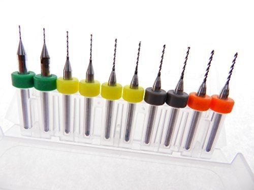 10 pack mixed tungsten carbide micro drill bits dremel (2each) .60mm .70mm .80mm for sale