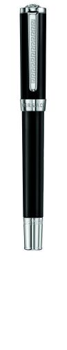 Versace VR8010014 OLYMPIA Steel And Black Italian Rollerball Pen