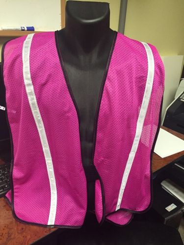 Pink Safety Vest with 3/4&#034; Reflective Striping
