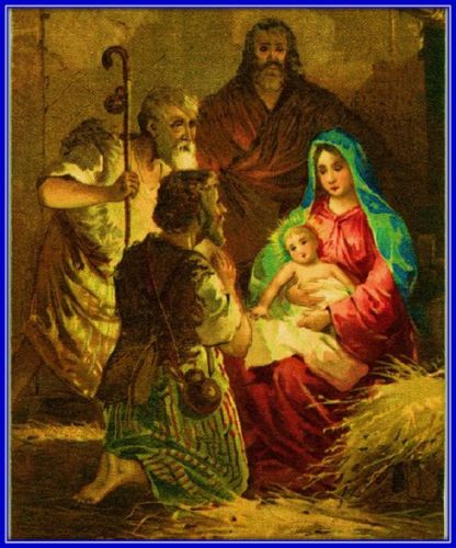 30 Custom Vintage Baby Jesus Art Personalized Address Labels