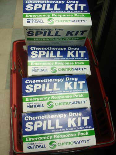 4 NEW Kendall CT4004 Chemotherapy Drug Emergency Response Pack Spill Kits