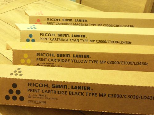 Lot of 4 Genuine Ricoh Savin Lanier Toner cartridges C3000/C3030/LD430c