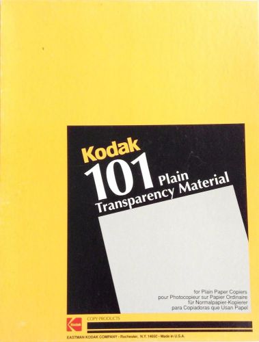 Kodak 101 Plain Transparency Material  8-1/2&#034; x 11&#034; 100 Sheets Cat 151 4793