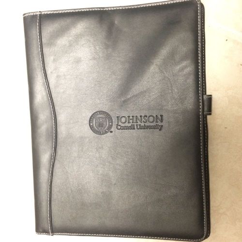 Cornell Johnson Graduate School Management Black Writing Pad Folio Portfolio