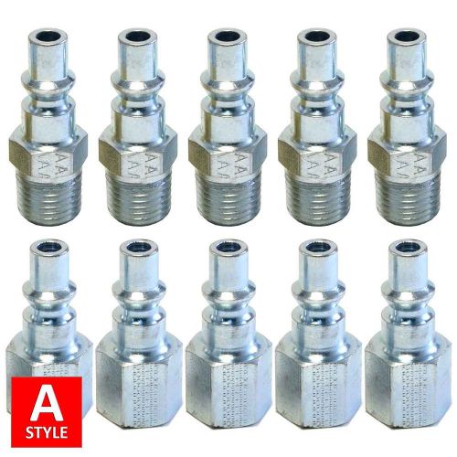 10pc a style air hose fittings 1/4&#034; npt plugs aro foster milton 777 778 usa made for sale