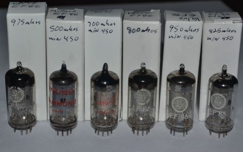 Nice Lot 6 Valvo &amp; Mullard EF86 Vacuum Tubes Tested