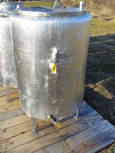 60 GALLON INSULATED STAINLESS STEEL TANKS WITH HINGING REMOVABLE LIDS