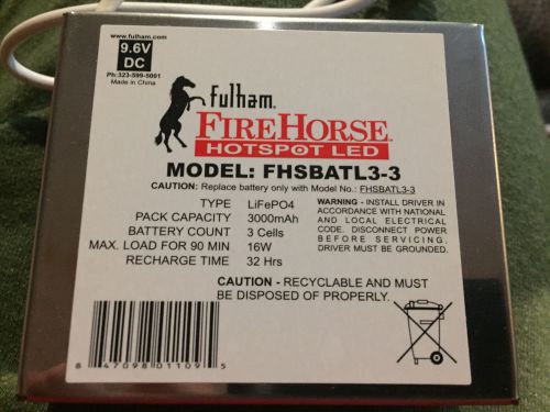 Fulham FHSBATL3-3 Firehorse Hotspot LED Battery, 16W, 3000mAh