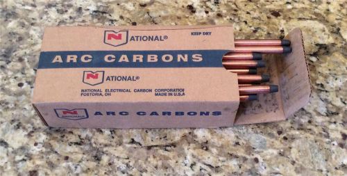 BOX OF ARC CARBONS, NATIONAL ELECTRICAL CARBON CORP. WELDING RODS, 7&#034; X 8mm