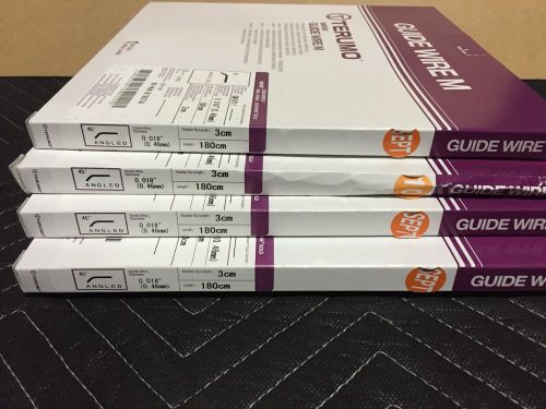 Lot of 4. TERUMO Radifocus # GM1811. Glidewire GOLD 0.018in x 180cm