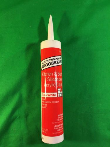 Maintenance Warehouse Kitchen Bath Siliconized Acrylic Caulk Pure White 10.1 Oz