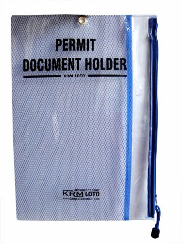 Permit document holder two pockets blue for sale