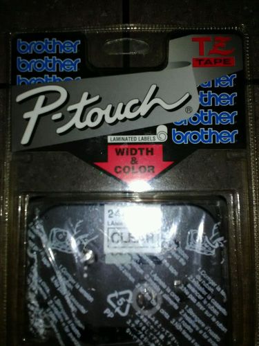 BROTHER  TZ151 P-TOUCH BLACK INK ON CLEAR TAPE 24mm 1&#034; Laminated