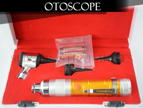 Otoscope set amber ent medical diagnostic instruments (batteries included) for sale