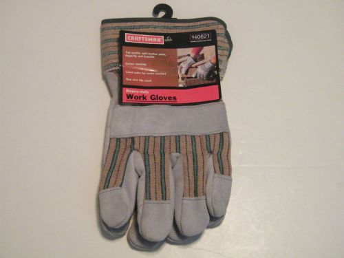 CRAFTSMAN Heavy-duty LEATHER WORK GLOVES  One (1) Pair  (NEW with Tags)