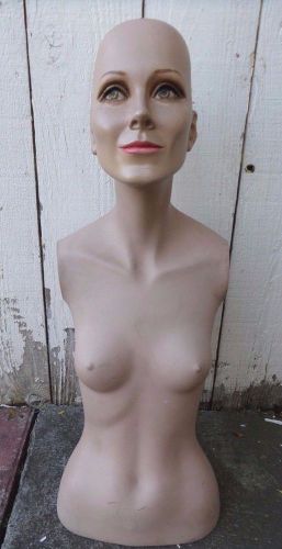 VINTAGE 1960S? FEMALE MANNEQUIN HEAD / TORSO VINTAGE MODEL STORE DISPLAY