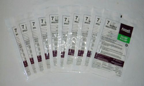Ansell Latex Powder Free Smooth Surgical Gloves Size 7 Lot of 10 PAIR Free Ship