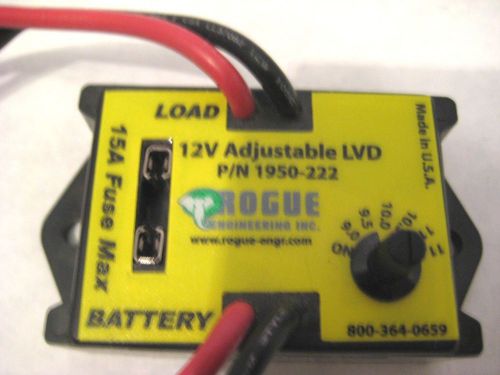 Rouge adjustable lvd 12v 15a low voltage disconnect battery saver 1950-222 for sale
