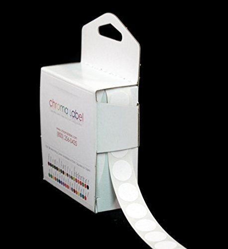 1/2&#034; White, Color-Code Dot Labels | Permanent Adhesive 0.5 in. - 1,000 Stickers/