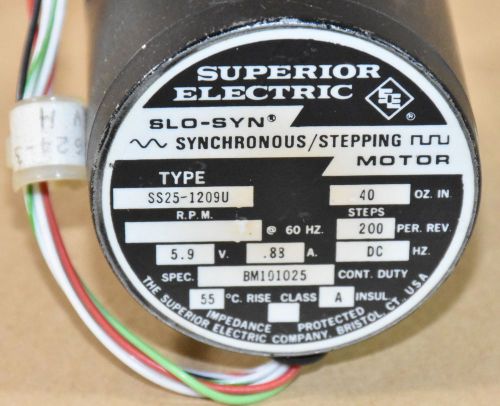 Superior Electric Slo Syn SS25-1209U Stepper Motor