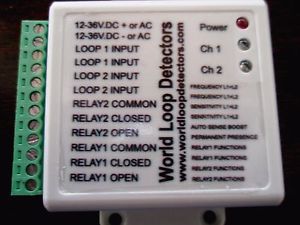 1-PACK.LOOP DETECTOR.12-36V.AC &amp; DC POWER.2-LOOP=2 SINGLES IN 2 BOX =$23.00/LOOP