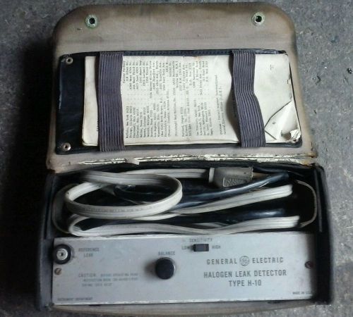 GE Halogen Leak Detector Type H-10 General Electric Made in USA it turns on